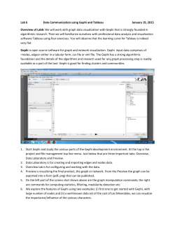 Overview of Lab6: We will work with graph data visualization with