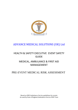 AMSUK pre event assesment - Advance Medical Solutions (UK) Ltd