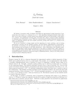 Lp-Testing - Grigory Yaroslavtsev