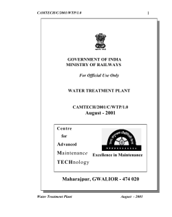 maintenance and operation of water supply installations