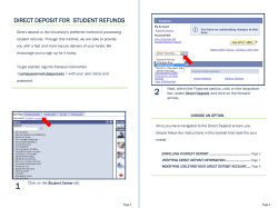 direct deposit for student refunds