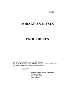 Laboratory Procedures - National Forage Testing Association