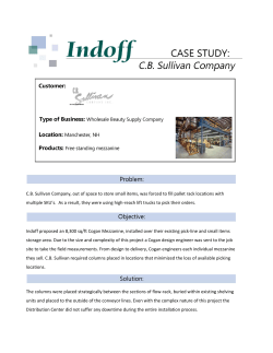 C.B. Sullivan Company, out of space to store small items, was forced