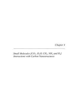 Chapter 4 Small Molecules [CO2, H2O, CH4, NH4 and H2