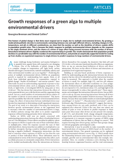 Growth responses of a green alga to multiple environmental drivers