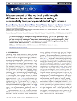 Measurement of the optical path length difference