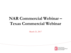 NAR Commercial Webinar - Texas Association of REALTORS