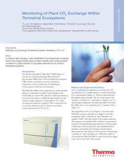 Monitoring of Plant CO2 Exchange Within Terrestrial Ecosystems