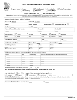 DFCS Manual Service Authorization Referral Form