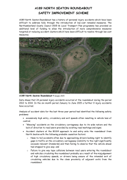 a189 north seaton roundabout safety improvement scheme