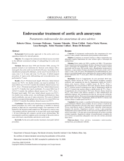 Endovascular treatment of aortic arch aneurysms