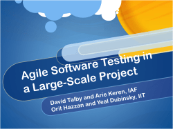 Agile Software Testing in a Large