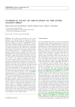 numerical study of circulation on the inner amazon shelf