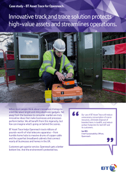 Innovative track and trace solution protects high