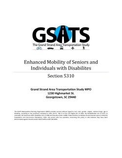 Enhanced Mobility of Seniors and Individuals with Disabilites