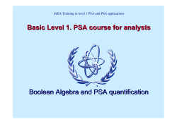 Boolean algebra and PSA quantification
