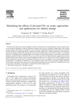 Simulating the effects of elevated CO2 on crops: approaches and