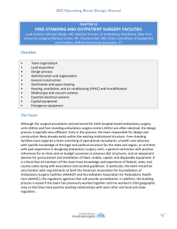 free-standing and outpatient surgery facilities