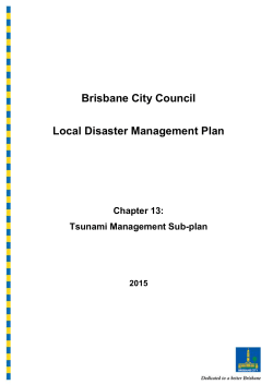 Chapter 13: Tsunami Management Sub-plan