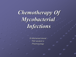 CHEMOTHERAPY OF TUBERCULOSIS (T.B) AND LEPROSY