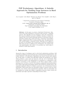 P2P Evolutionary Algorithms - Department of Computer Science