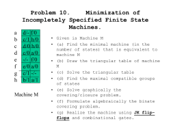 Problem 10. Minimization of Incompletely Specified Finite State