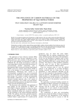 THE INFLUENCE OF CARBON MATERIALS ON THE PROPERTIES