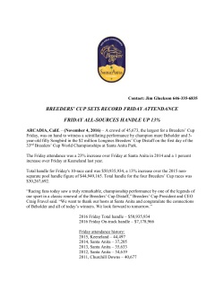 Breeders` Cup Sets Record Friday Attendance, Friday All