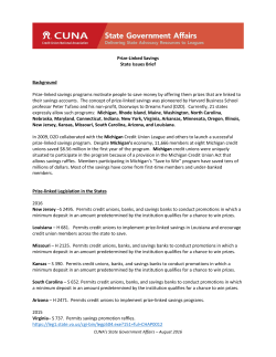 Prize-Linked Savings State Issues Brief Background Prize