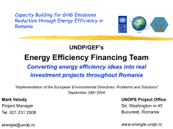 UNDP/GEF`s Energy EfficiencyFinancing Team