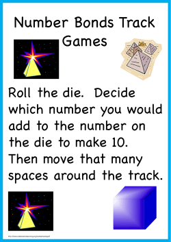 Number Bonds Track Games - Collaborative Learning Project
