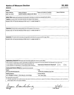 Notice of Measure Election