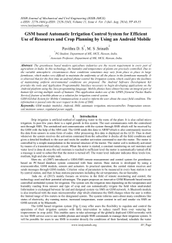 GSM based Automatic Irrigation Control System for