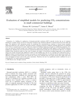 Evaluation of simplified models for predicting CO2 concentrations in
