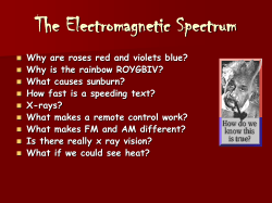 Light and the Electromagnetic Spectrum