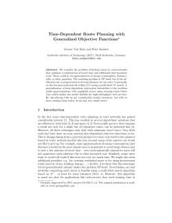Time-Dependent Route Planning with Generalized Objective