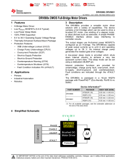 DRV880x DMOS Full-Bridge Motor Drivers (Rev