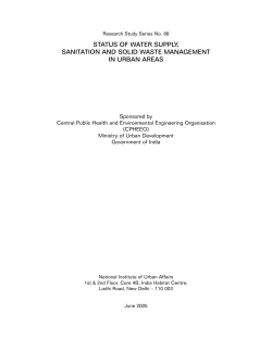 status of water supply, sanitation and solid waste