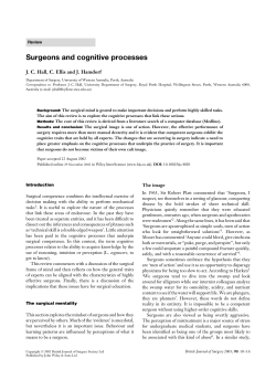 Surgeons and cognitive processes