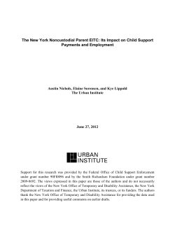 The New York Noncustodial Parent EITC: Its Impact