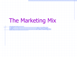 unit 4 - ch 7 marketing mix PP summary