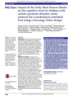 Impact of the Early Start Denver Model on the cognitive level of