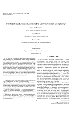 On Data Structures and Asymmetric Communication Complexity