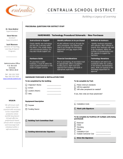 SOFTWARE: Technology Procedural Schematic