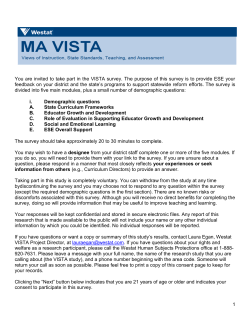 MA VISTA District Survey 2017
