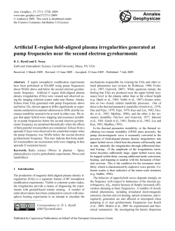 Artificial E-region field-aligned plasma irregularities generated at