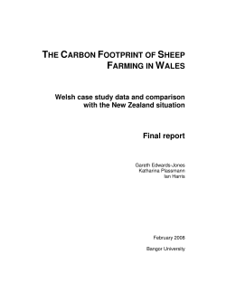 The carbon footprint of sheep farming in Wales