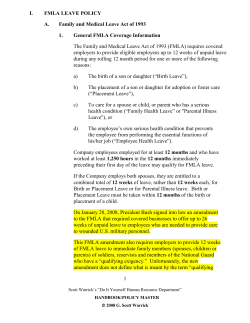 i. fmla leave policy