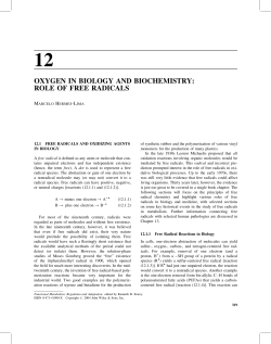 oxygen in biology and biochemistry: role of free radicals