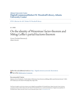 On the identity of Weierstrass` factor-theorem and Mittag